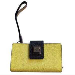 OH By Joy Gryson Wallet Wristlet Yellow Leather
